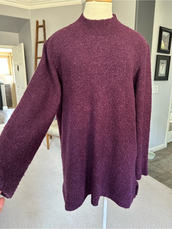 Calvin Klein Sweaters - Calvin Klein Plum Mock Neck Tunic Sweater, size XL